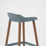 GRÖNSTA Bar stool, counter height grey-turquoise/in/outdoor, 64 cm