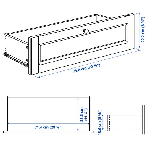 GULDDRAGARE Drawer, beige, 76x35 cm