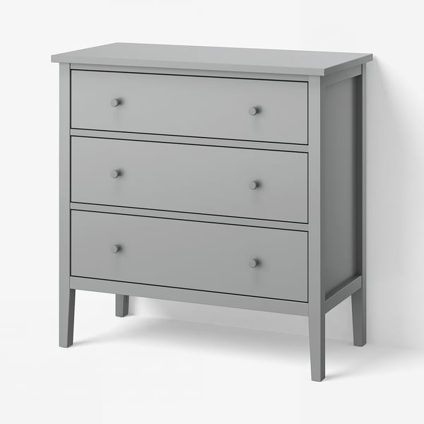 GULLABERG Chest of 3 drawers, grey, 99x48x100 cm