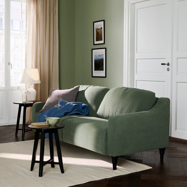 GULLVALLA 3-seat sofa, Silkeryd dark grey-beige