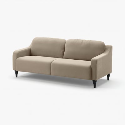 GULLVALLA beige sofa, rounded shapes, fabric-covered, comfy, modern yet traditional design.