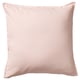 This image a square GURLI cushion cover in light pink. Its made of 100% cotton and has a simple, elegant design with a zip for easy removal.