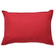 GURLI red rectangular cotton pillow with zip closure, ideal for sofa decor.