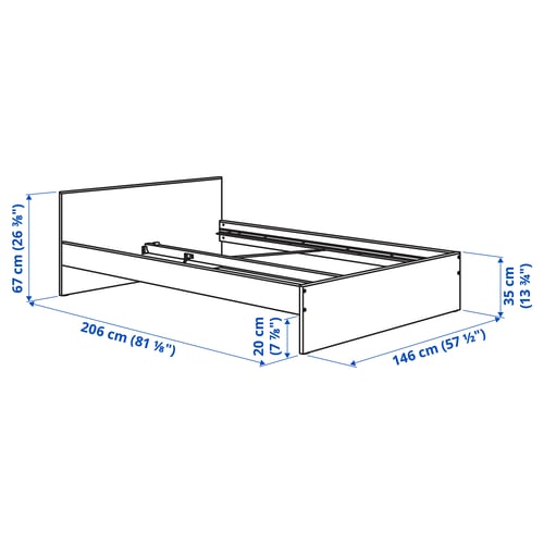 Illustration with measurements for the product: GURSKEN.