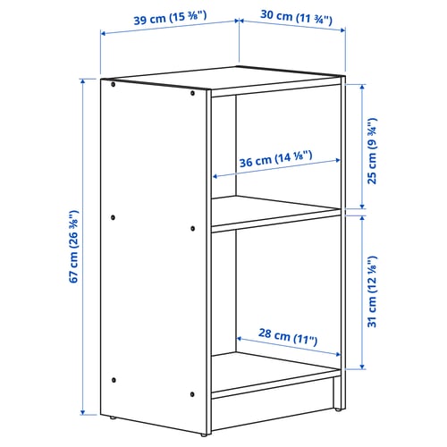 Illustration with measurements for the product: GURSKEN.