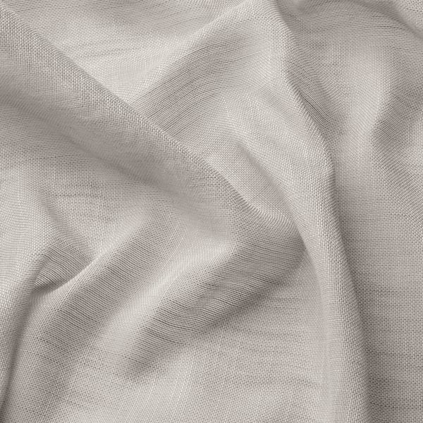 HÄLLEBRÄCKA Sheer curtains, 1 pair, light grey/with heading tape, 145x300 cm