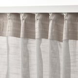 HÄLLEBRÄCKA Sheer curtains, 1 pair, light grey/with heading tape, 145x300 cm
