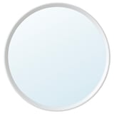 HÄNGIG Mirror, white/round, 26 cm