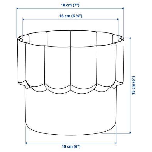 HÄNGSÄLG Plant pot, off-white, 15 cm