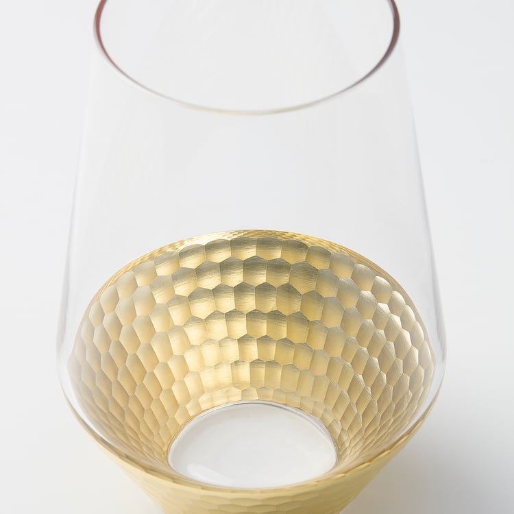 HÅGKOMST مزهرية, زجاج/لون ذهبي, 20 سم IKEA