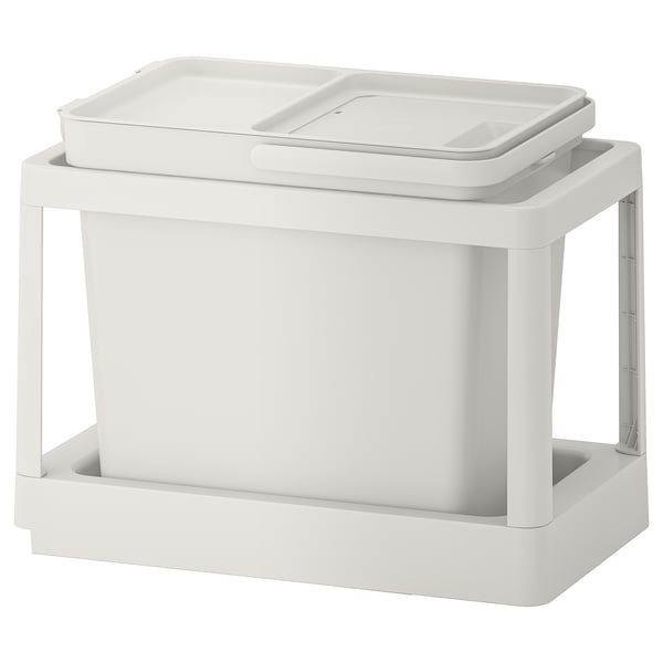 HÅLLBAR Waste sorting solution, with pull-out/light grey, 22 l