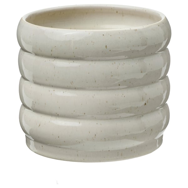HASSELBUKETT Plant pot, in/outdoor/beige, 12 cm