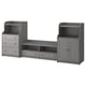 HAUGA TV/storage combination, grey, 277x46x116 cm