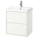 Option: HAVBÄCK / ORRSJÖN Wash-stnd w drawers/wash-basin/tap, white, 62x49x69 cm