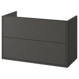 HAVBÄCK Wash-stand with drawers, dark grey, 100x48x63 cm