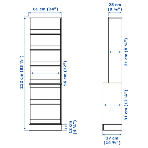 Illustration with measurements for the product: HAVSTA.