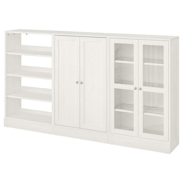Havsta تشكيلة تخزينية مع أبواب زجاجية Ikea