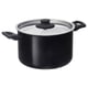 Option: HEMLAGAD Pot with lid, non-stick coating black, 5 l