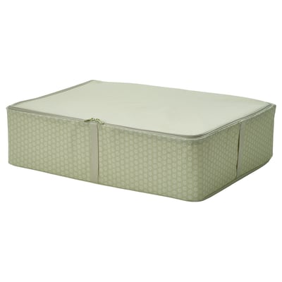 HEMMAFIXARE Storage case, flower/pale grey-green, 69x51x19 cm