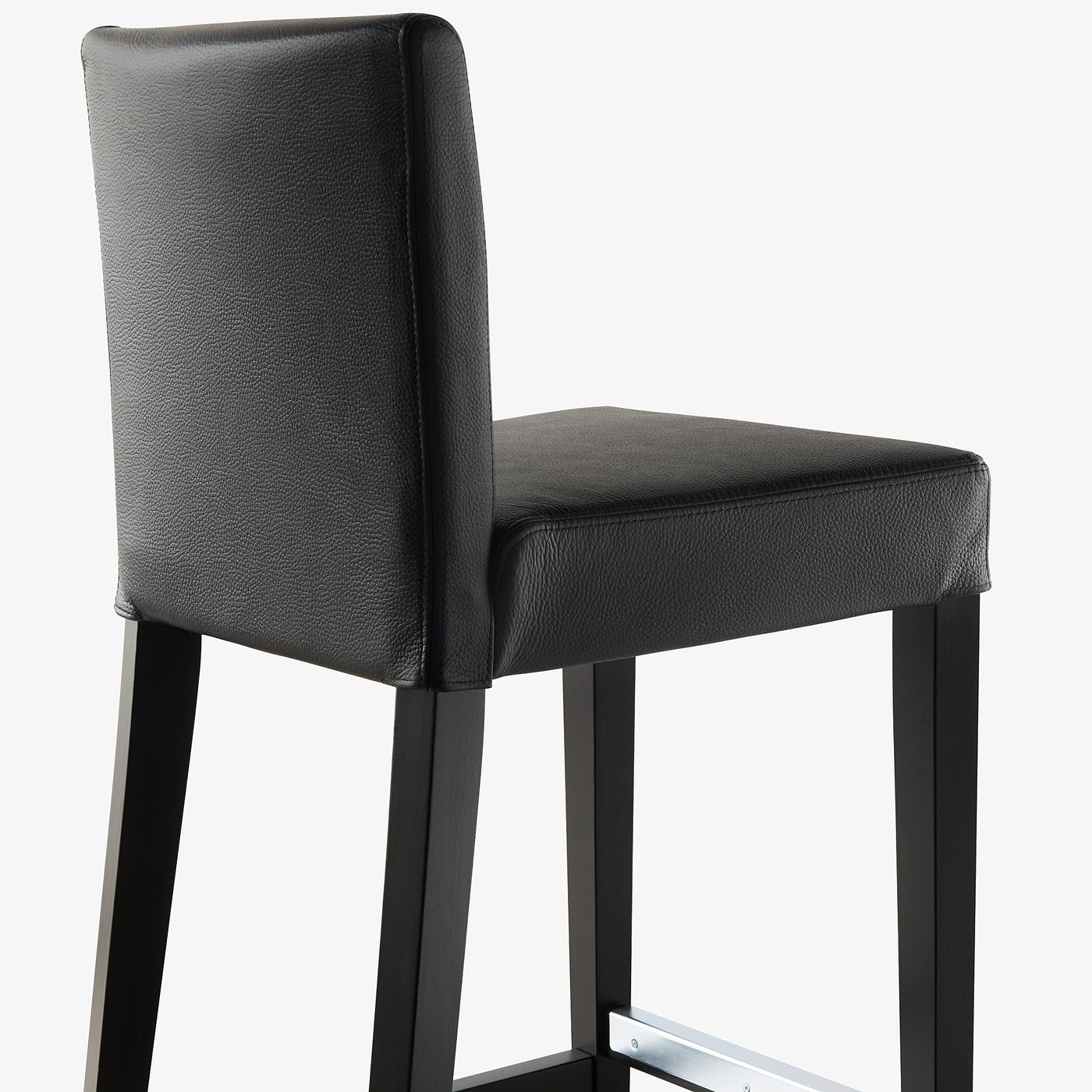 HENRIKSDAL Bar stool with backrest brownblack, Glose black IKEA