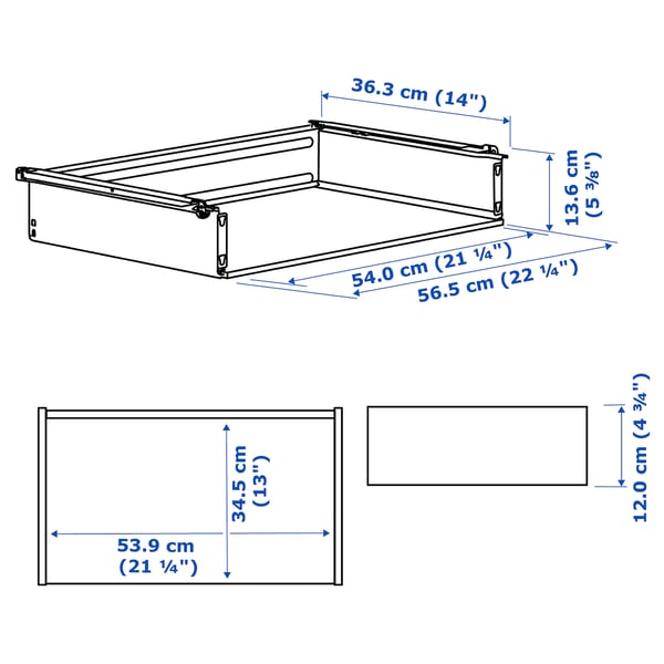 Viva humor besluiten HJÄLPA Drawer without front, white, 60x40 cm - IKEA