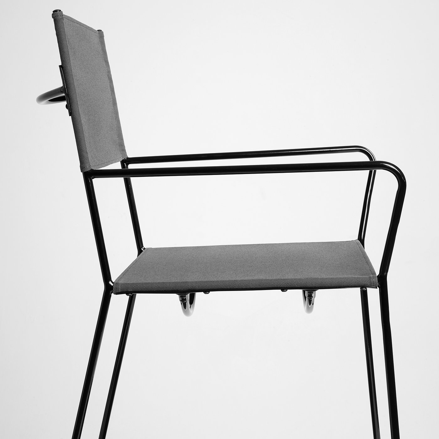HÖGALT chair, black/Älvsborg dark grey - IKEA