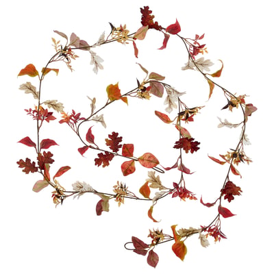 HÖSTAGILLE garland: autumn colours, recycled plastic, circular shape, nature-inspired design.