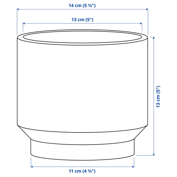 HONUNGSPALM Plant pot, in/outdoor/grey/beige, 12 cm