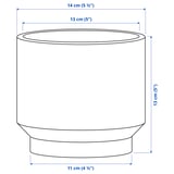 HONUNGSPALM Plant pot, in/outdoor/grey/beige, 12 cm