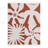 HYLSNEJLIKA Throw, orange/floral pattern, 130x170 cm