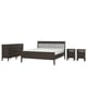 IDANÄS Bedroom furniture, set of 4, dark brown, 180x200 cm