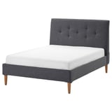 IDANÄS Upholstered bed frame, Gunnared dark grey, 140x200 cm
