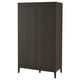Option: IDANÄS Wardrobe, dark brown stained, 121x211 cm