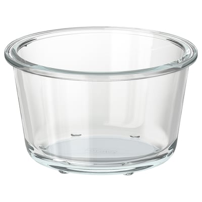 IKEA 365+ Food container, round/glass, 600 ml