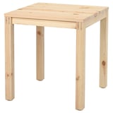 IKEA PS 2026 Table with drawer, pine clear lacquered, 70x70 cm