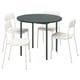 IKEA PS 2026 / VIHALS Table and 4 chairs, green/white, 96 cm