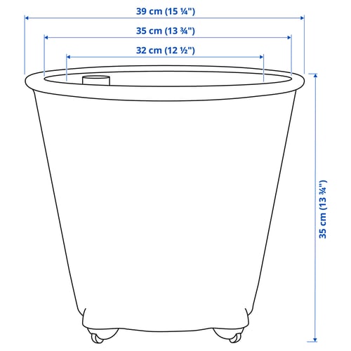 Illustration with measurements for the product: IKEA PS FEJÖ.