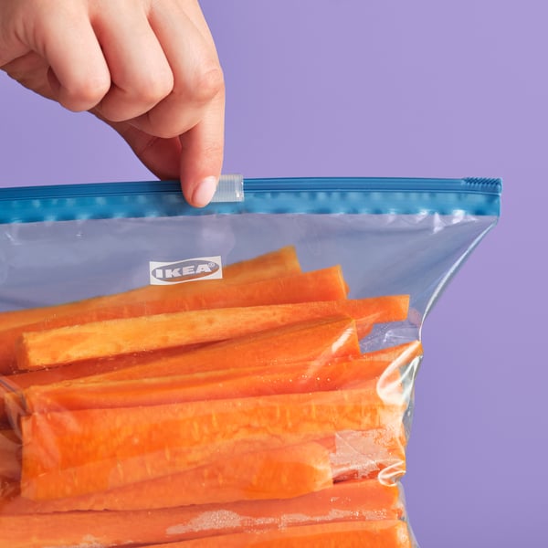 ISTAD Resealable bag, with slider/mixed colours, 1/2/4 l
