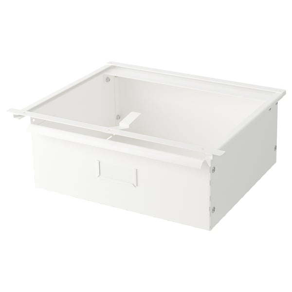 IVAR white drawer, minimalist design, steel, perfect for storage.
