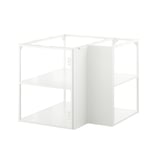 JÄRNBODA Corner base cabinet, with shelf and door white, 88x88x75 cm