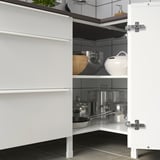 JÄRNBODA Corner base cabinet, with shelf and door white, 88x88x75 cm