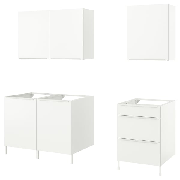 JÄRNBODA Kitchen, white, 180x62x219 cm