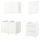 JÄRNBODA Kitchen, white, 180x62x219 cm