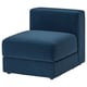 JÄTTEBO 1-seat module with storage, Samsala dark blue