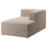 JÄTTEBO Chaise longue module, right, with armrest/Samsala grey-beige