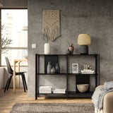 JÄTTESTA Shelving unit, black, 120x85 cm
