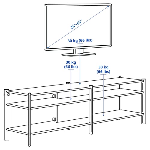 Illustration with measurements for the product: JÄTTESTA.
