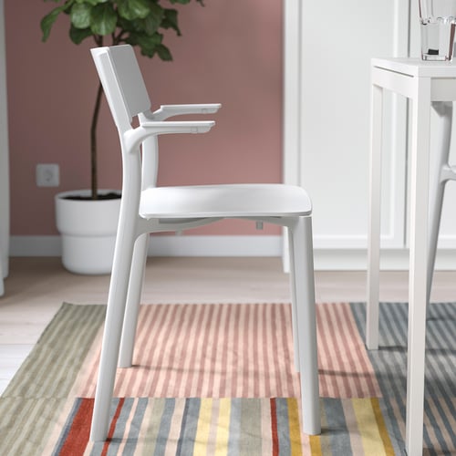 JANINGE Chair with armrests, grey IKEA