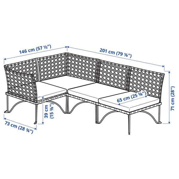 Illustration with measurements for the product: JUTHOLMEN.
