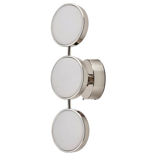 KABOMBA wall lamp, triple round leds, chrome finish, modern art deco style.